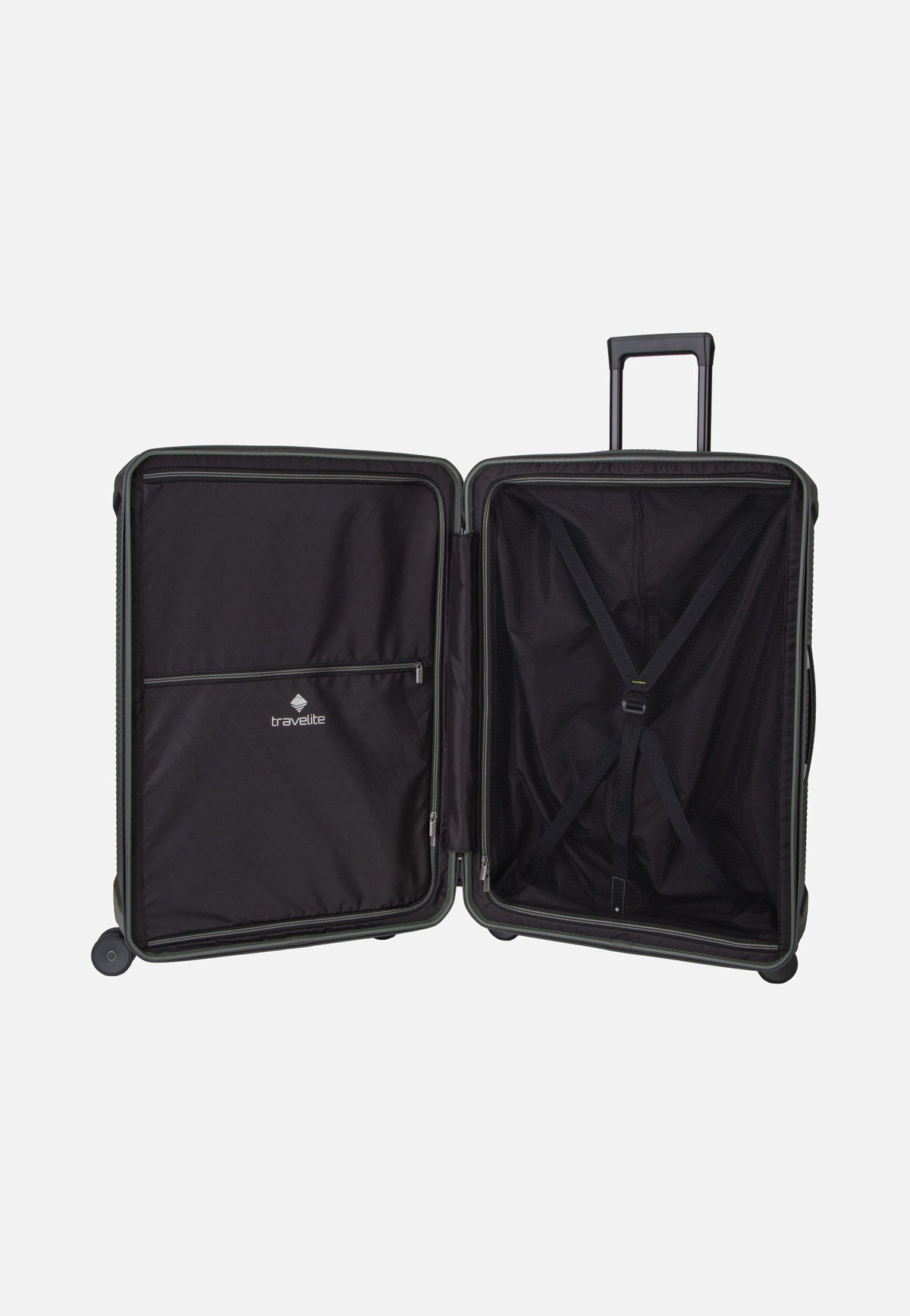 travelite Millennium Trolley 4W L Pine Green Suitcase