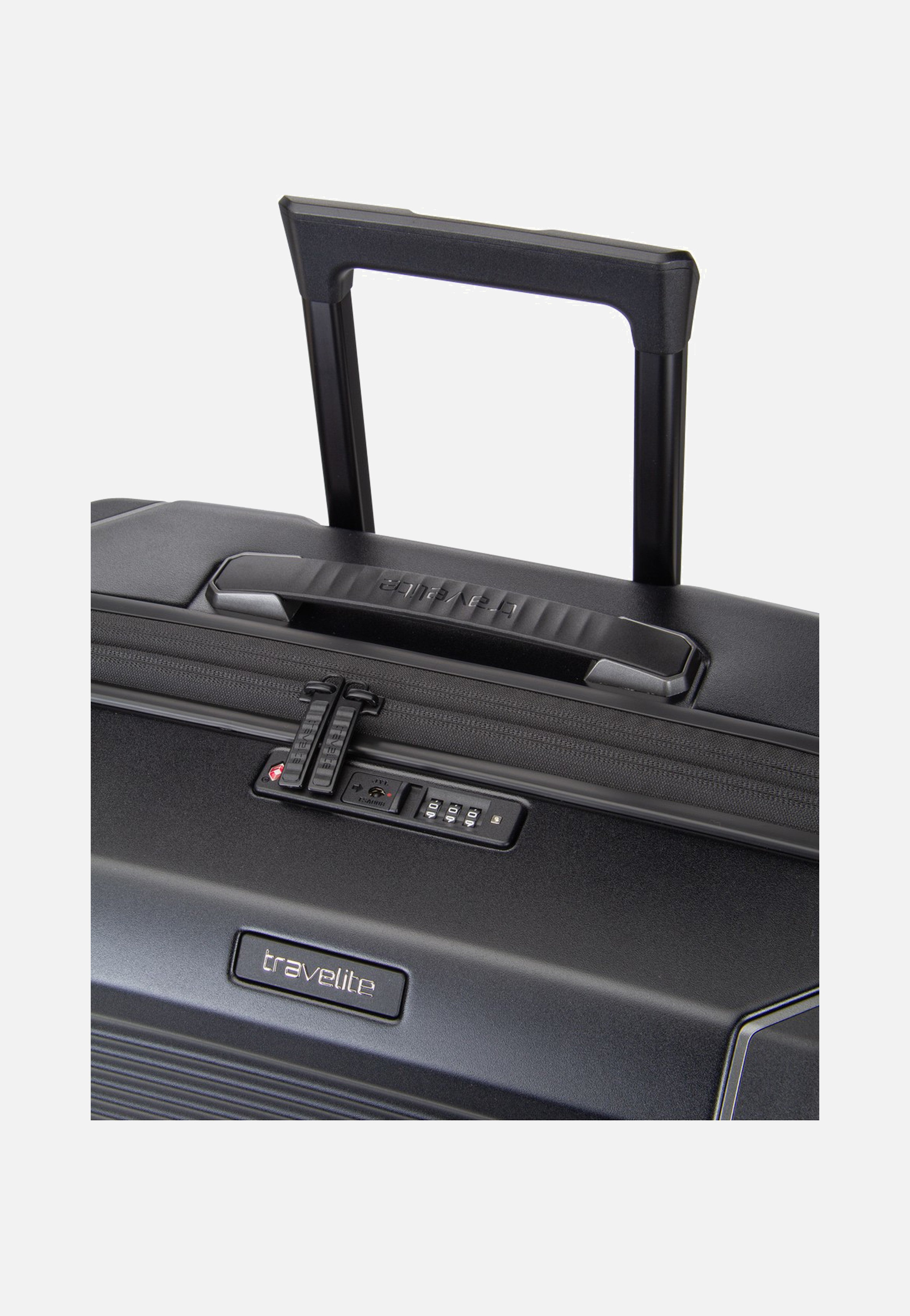 travelite Millennium Trolley 4W M Exp. Black Suitcase
