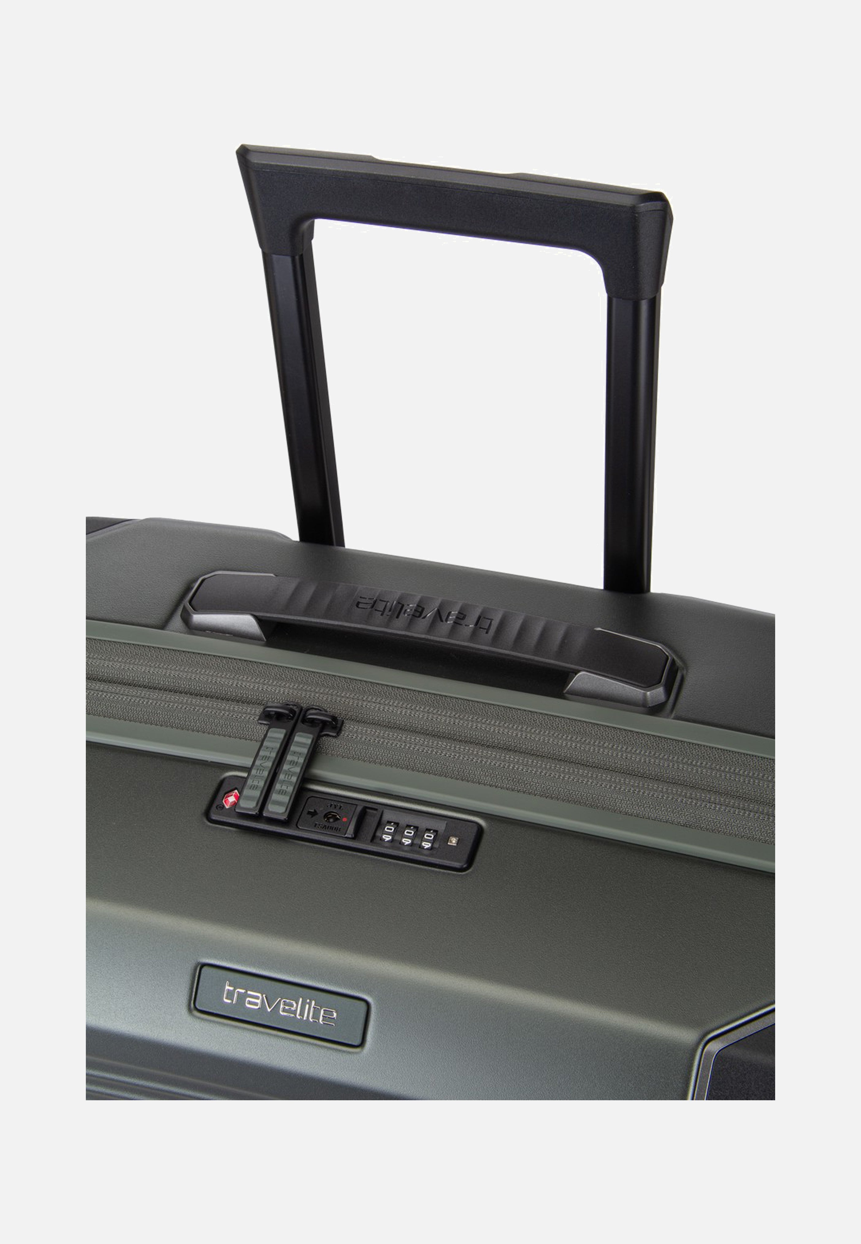 travelite Millennium Trolley 4W M Exp. Pine Green Suitcase