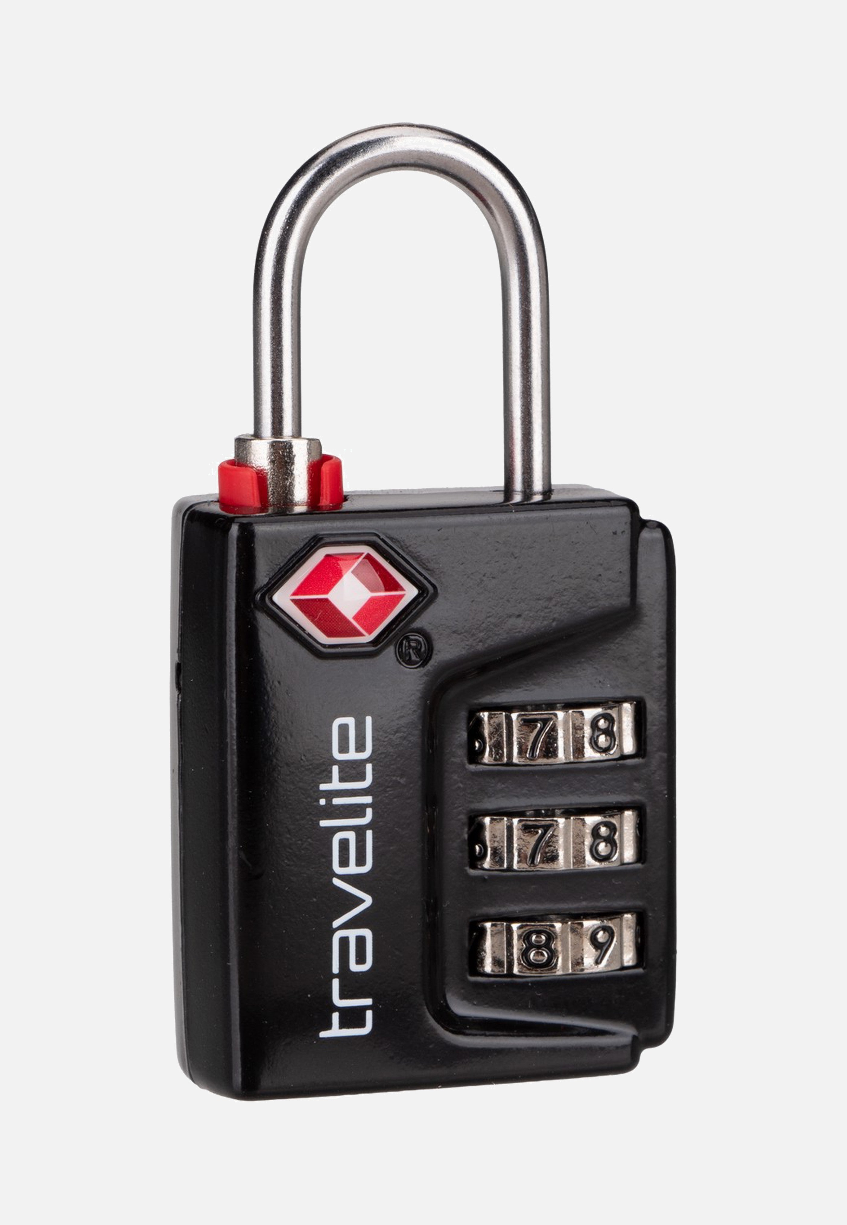 travelite TSA 3er Kombilock TravelSentry Schwarz Schloss