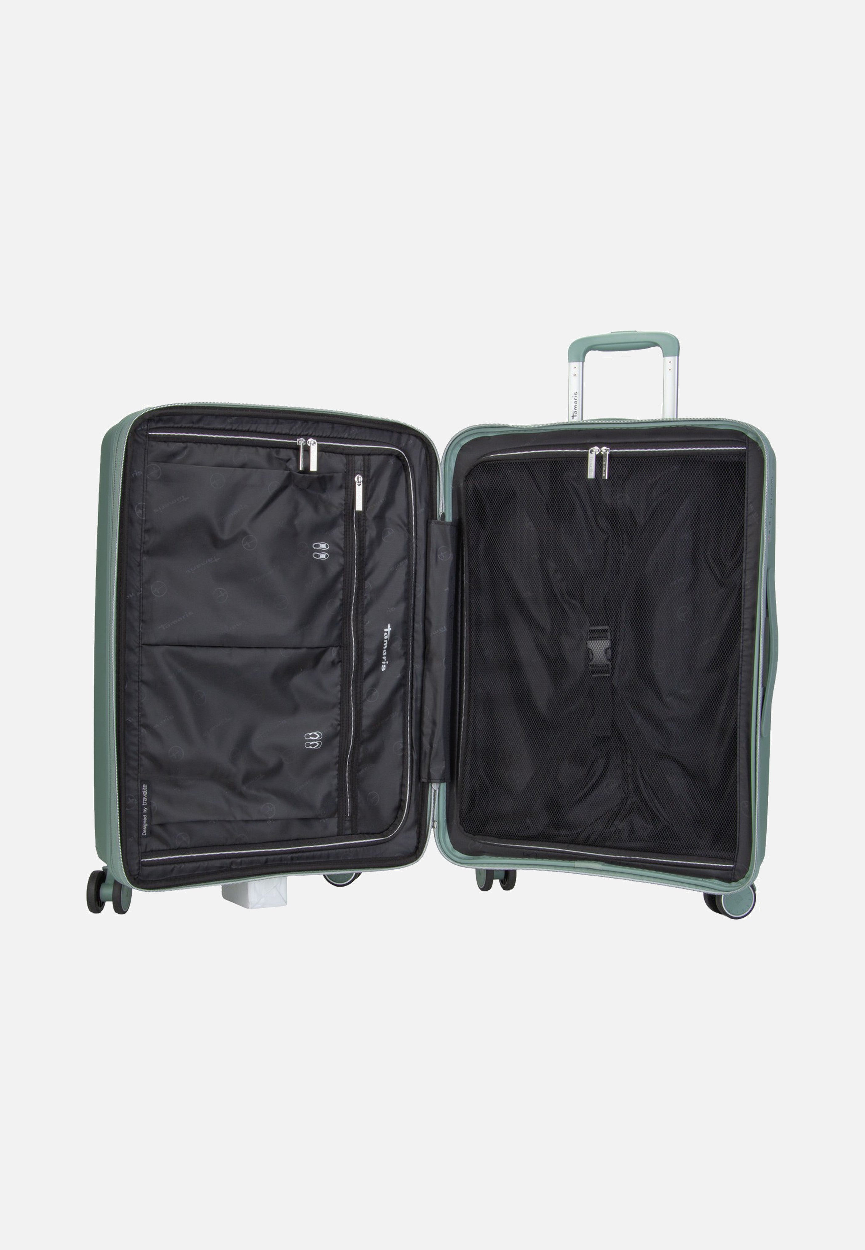 travelite x Tamaris Voyaage Trolley 4w M exp. Sage Green Suitcase