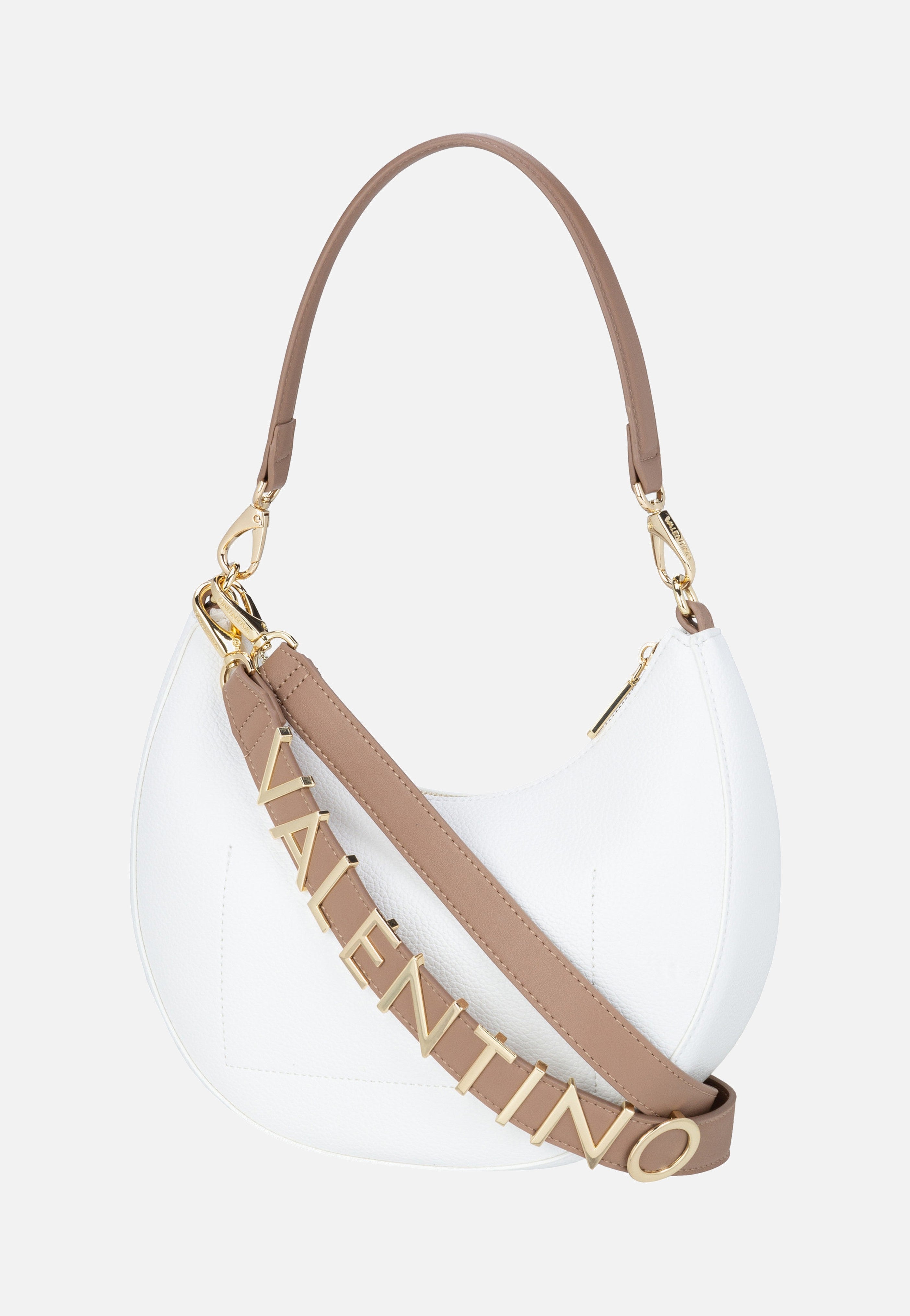 Valentino - Alexia 808 Bianco/Cuoio - Hobo Bag | Women-Image