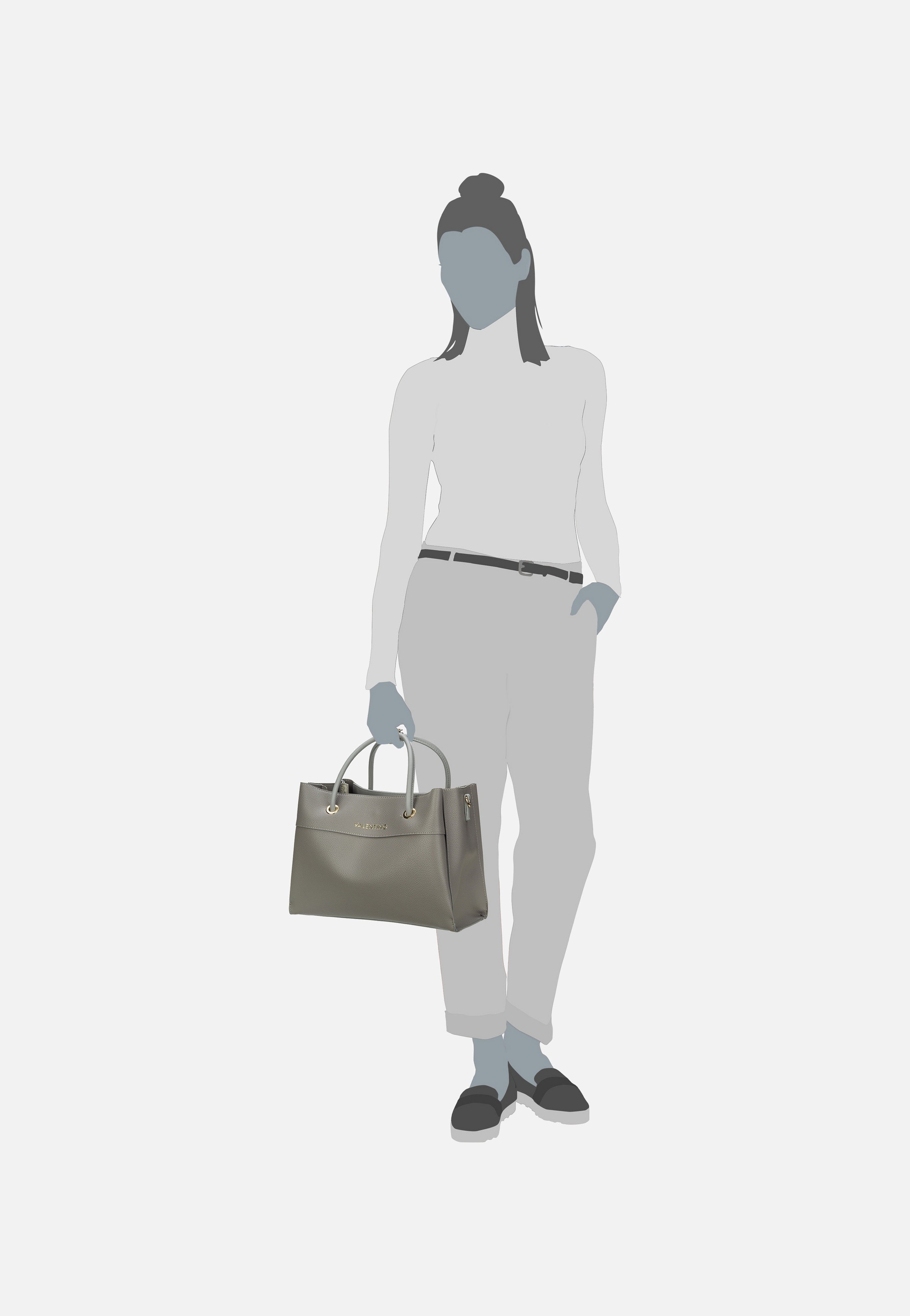 Valentino Alexia Tote 802 Grigio/Multicolor Tote Bag