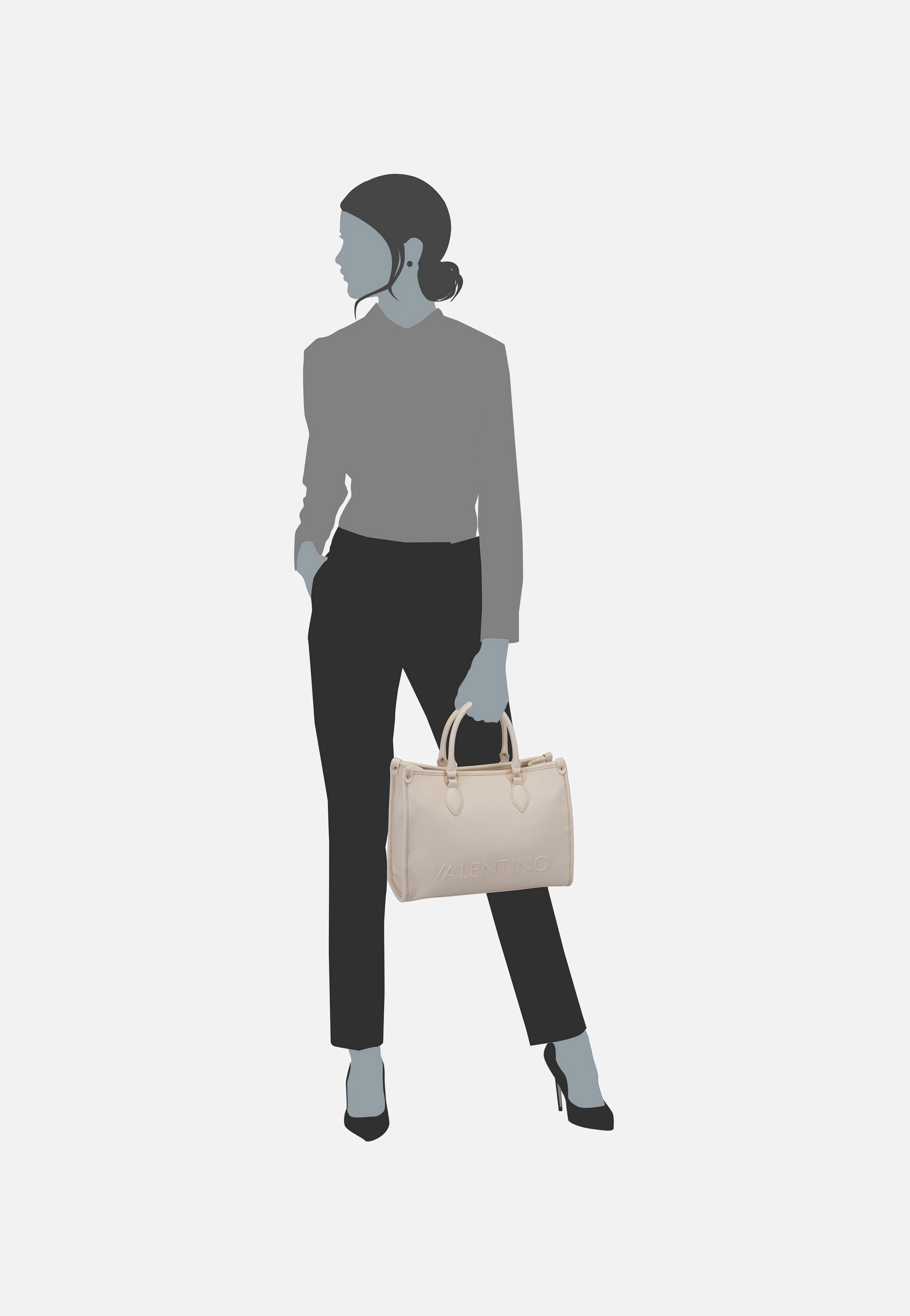 Valentino - Rised RE P904 Ecru - Tote Bag | Women-Image