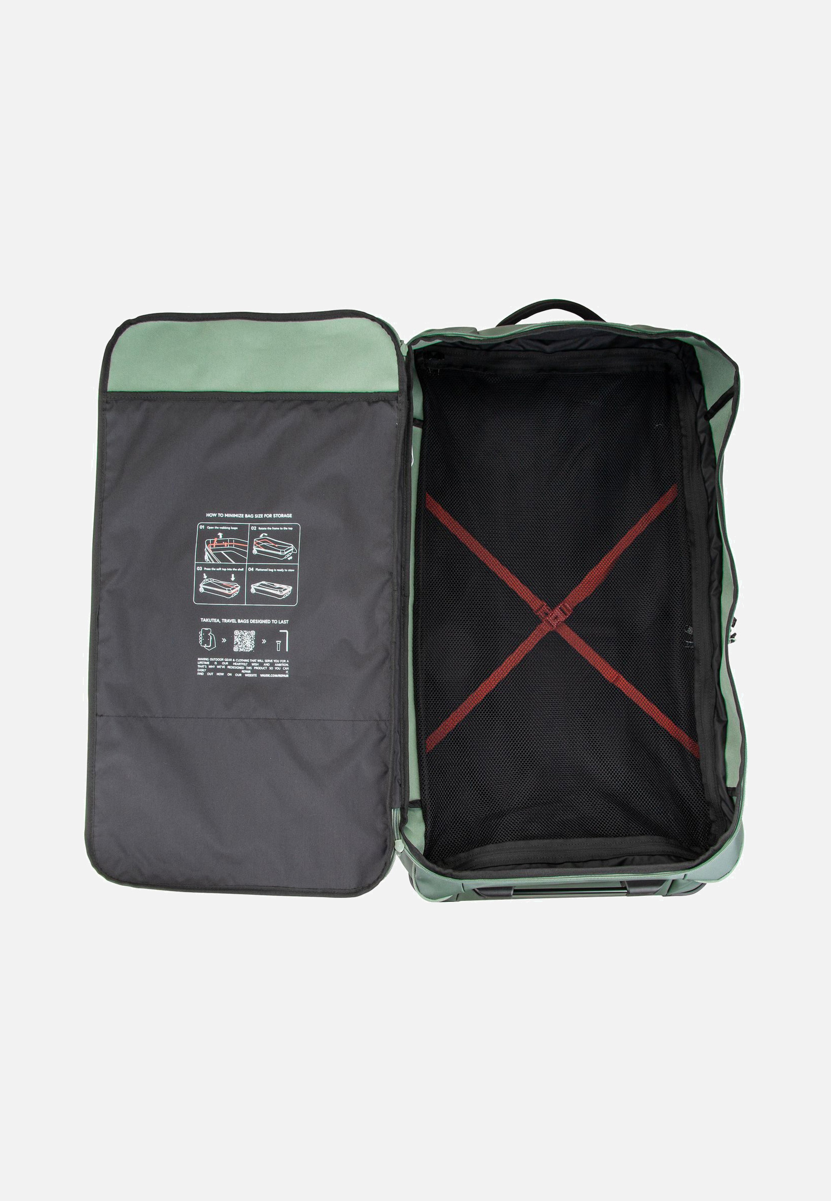 outdoor gear koffer bewertung Vaude Takutea 90 Agave - Koffer