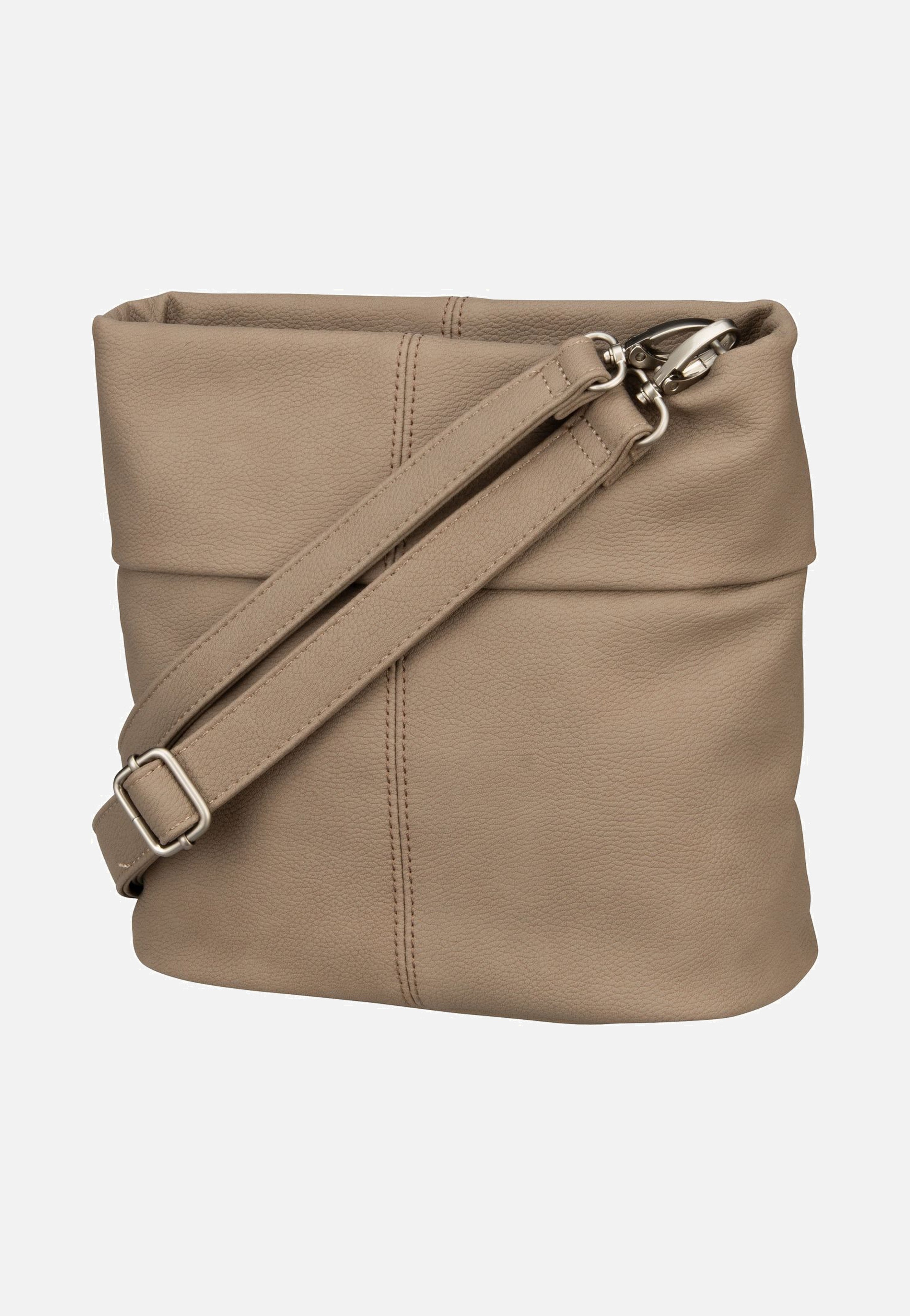zwei Mademoiselle M8 Nubuk/Cappucino Beuteltasche