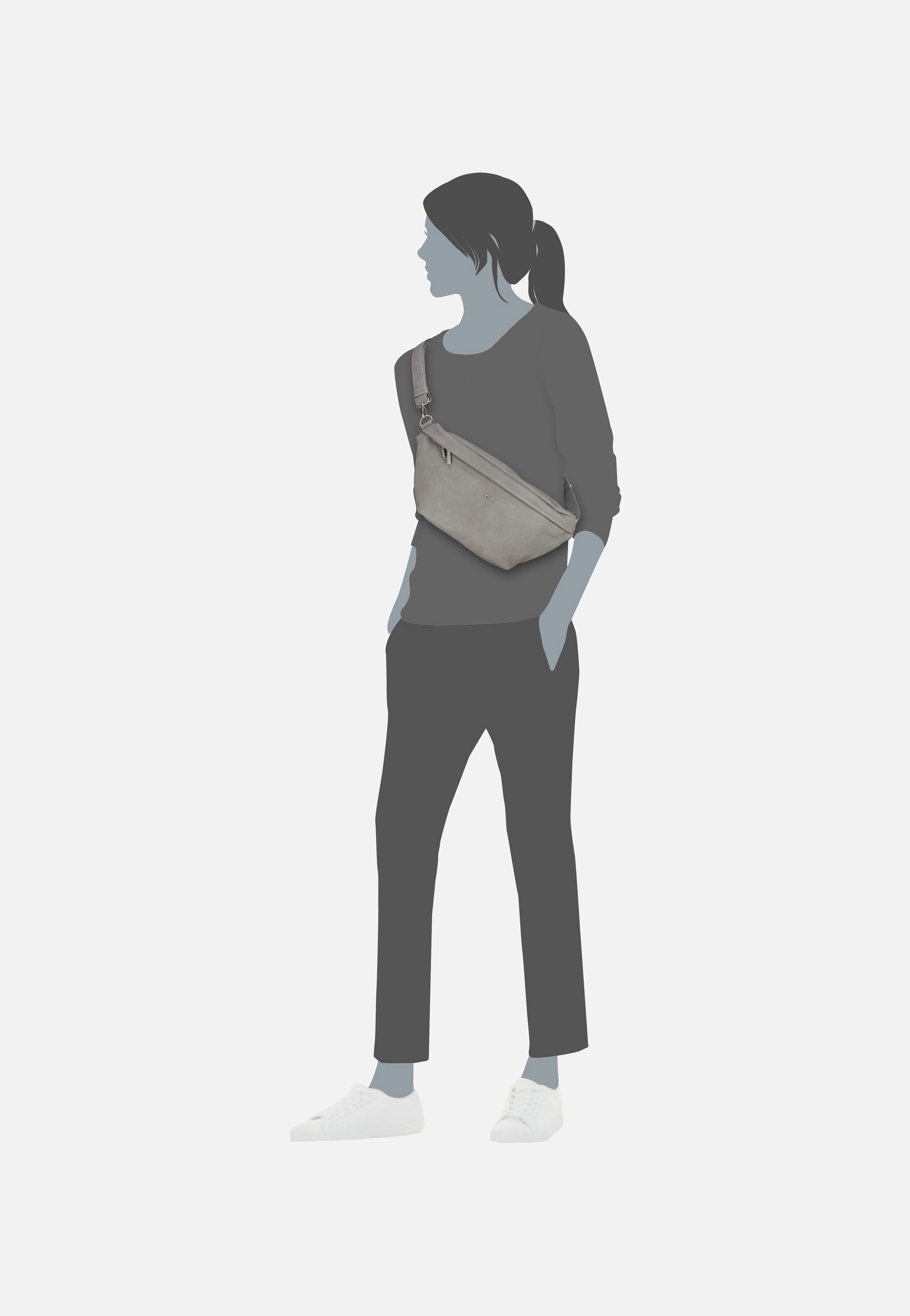 zwei - Mademoiselle MH80 Canvas/Grey - Fanny Pack | Women-Image
