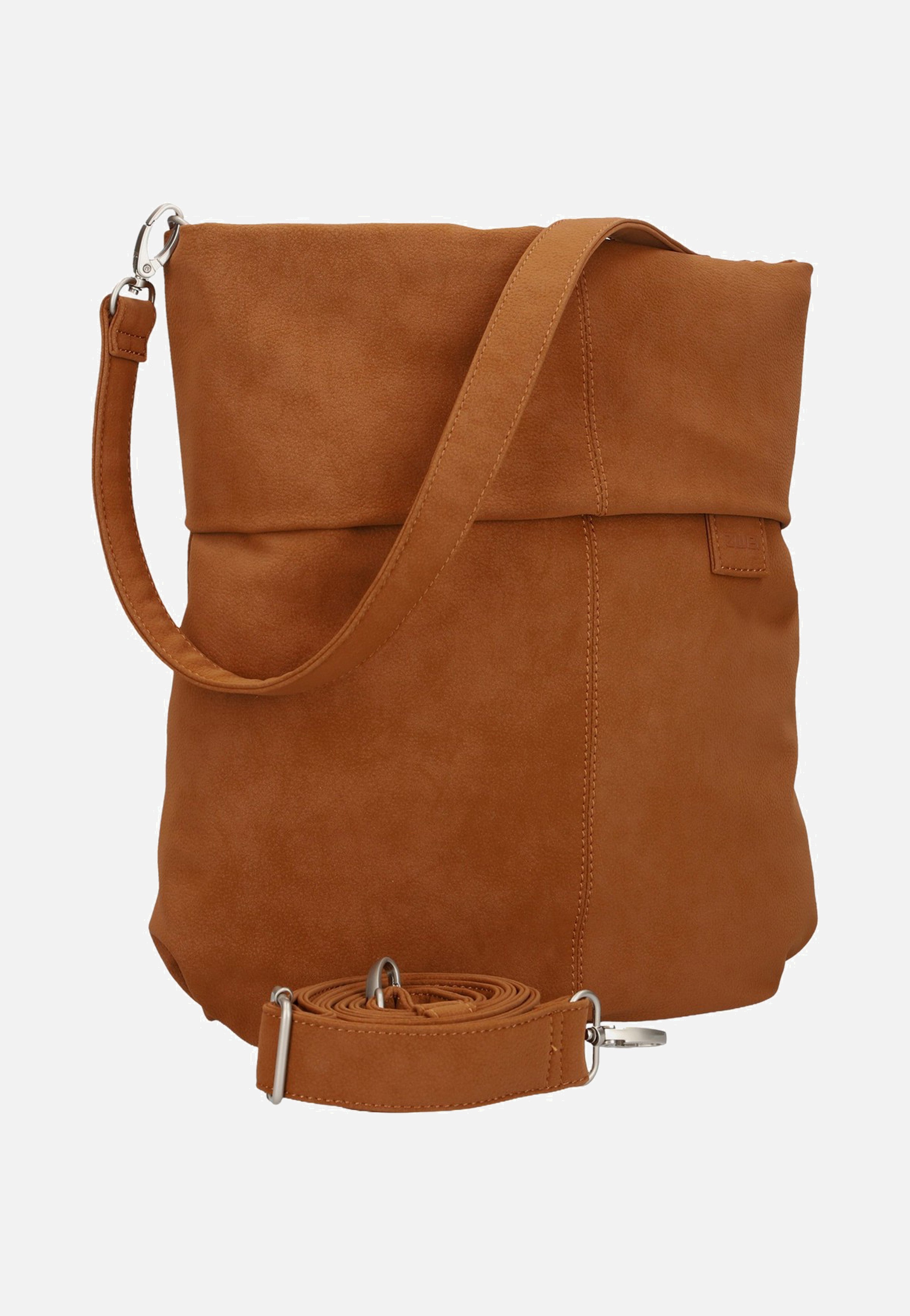 zwei Mademoiselle M12 Nubuk/Cognac Hobo Bag