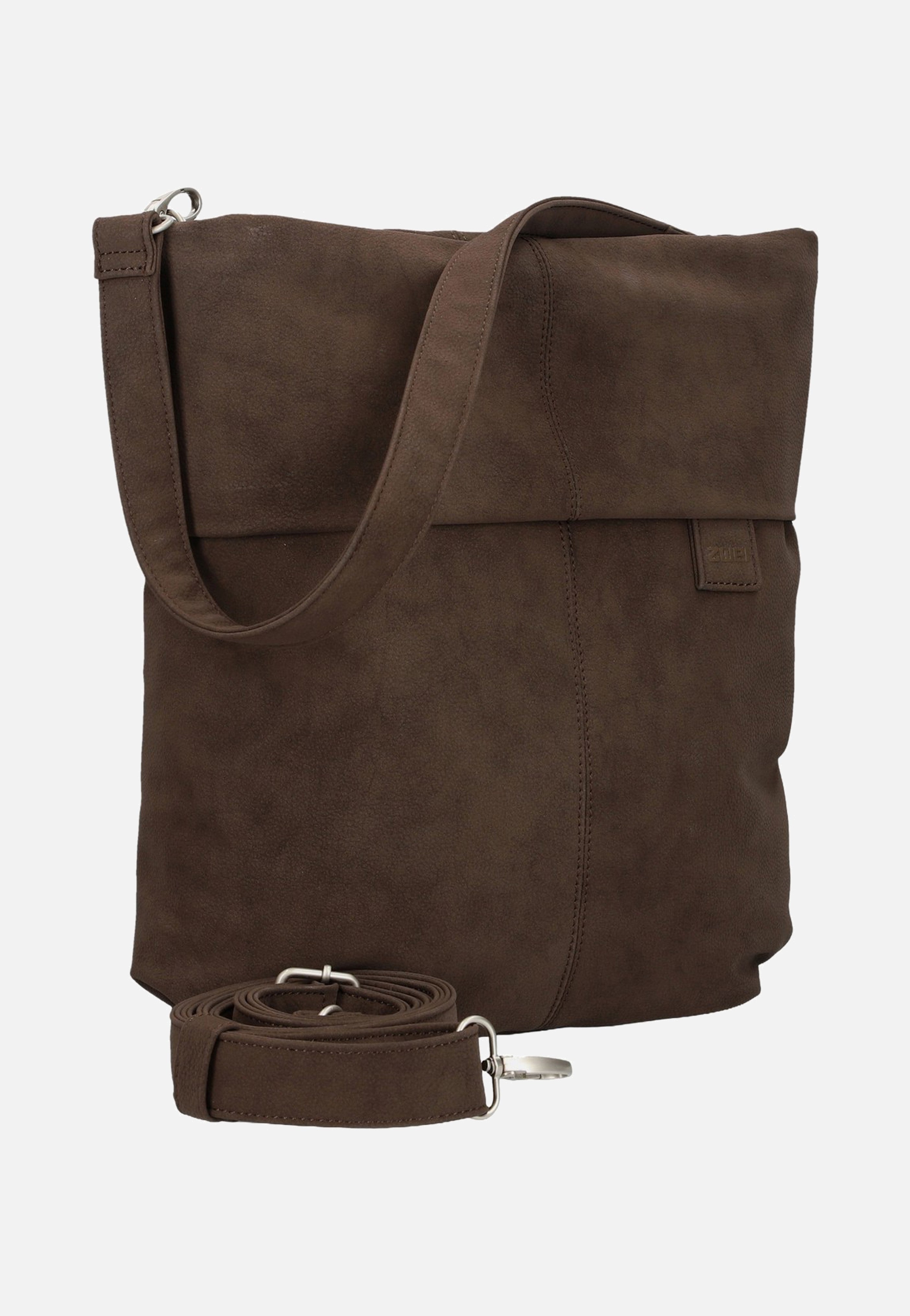 zwei - Mademoiselle M12 Nubuk/Espresso - Hobo Bag | Neutral-Image