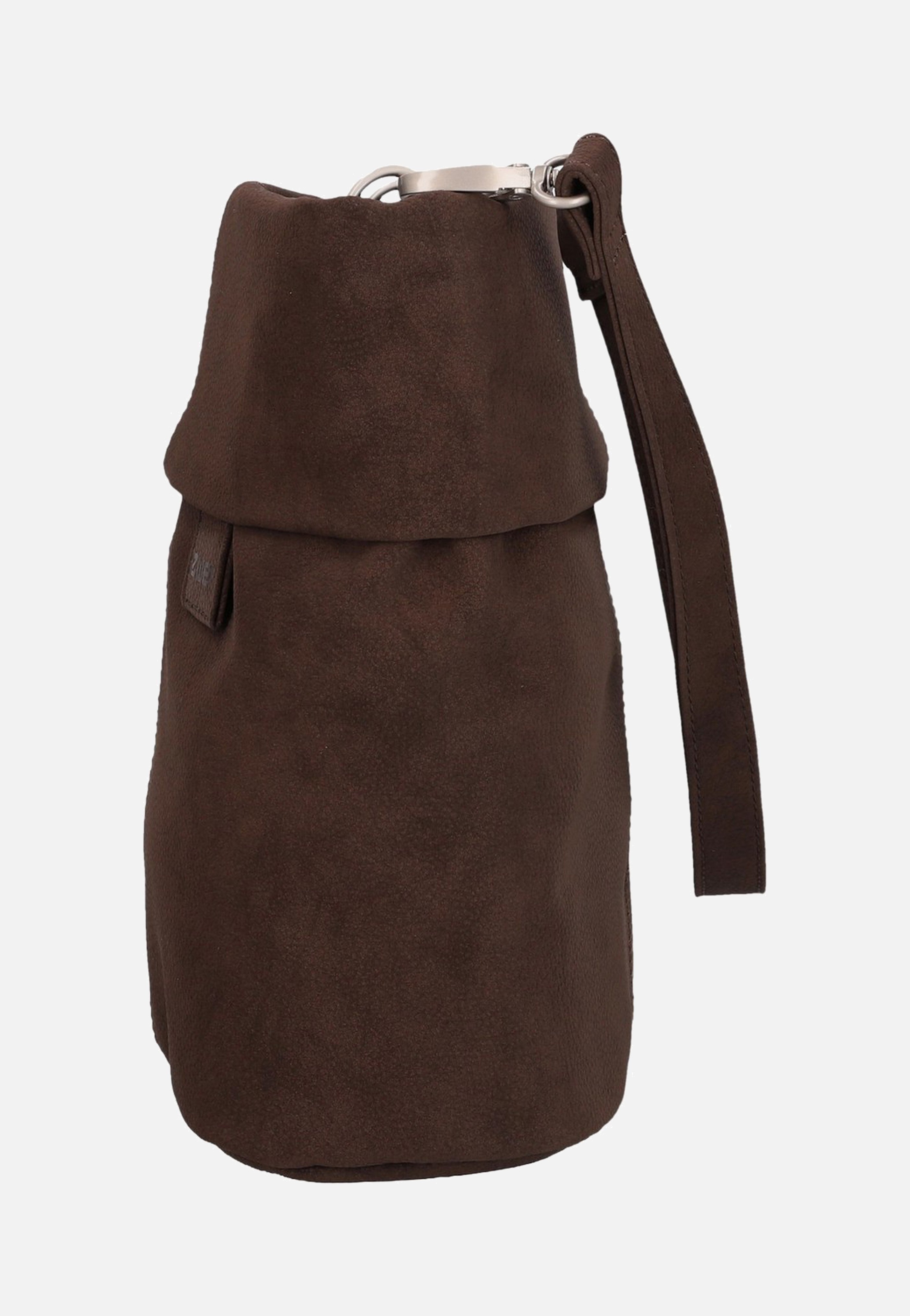 zwei Mademoiselle M8 Nubuk/Espresso Beuteltasche