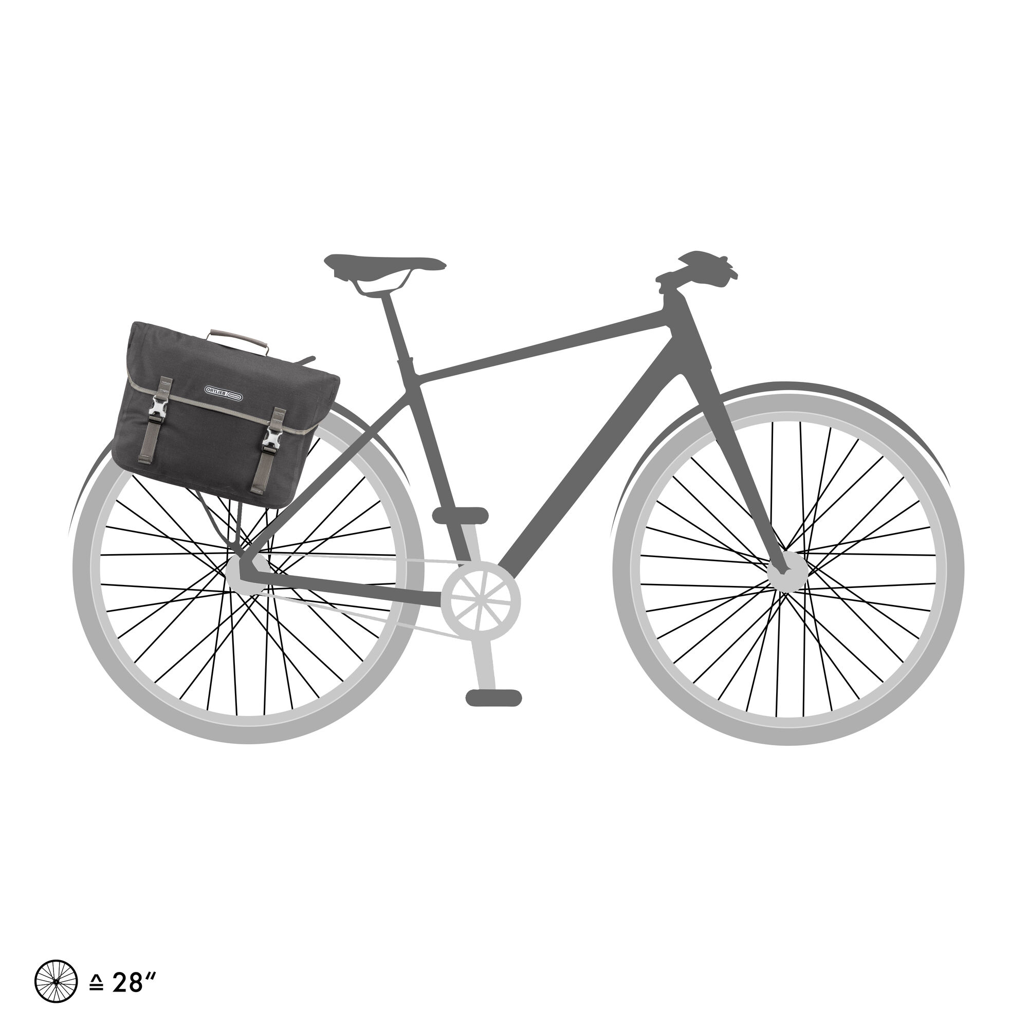 ORTLIEB  Commuter-Bag Urban QL3.1 - Fahrradtasche - Grau (Pepper)