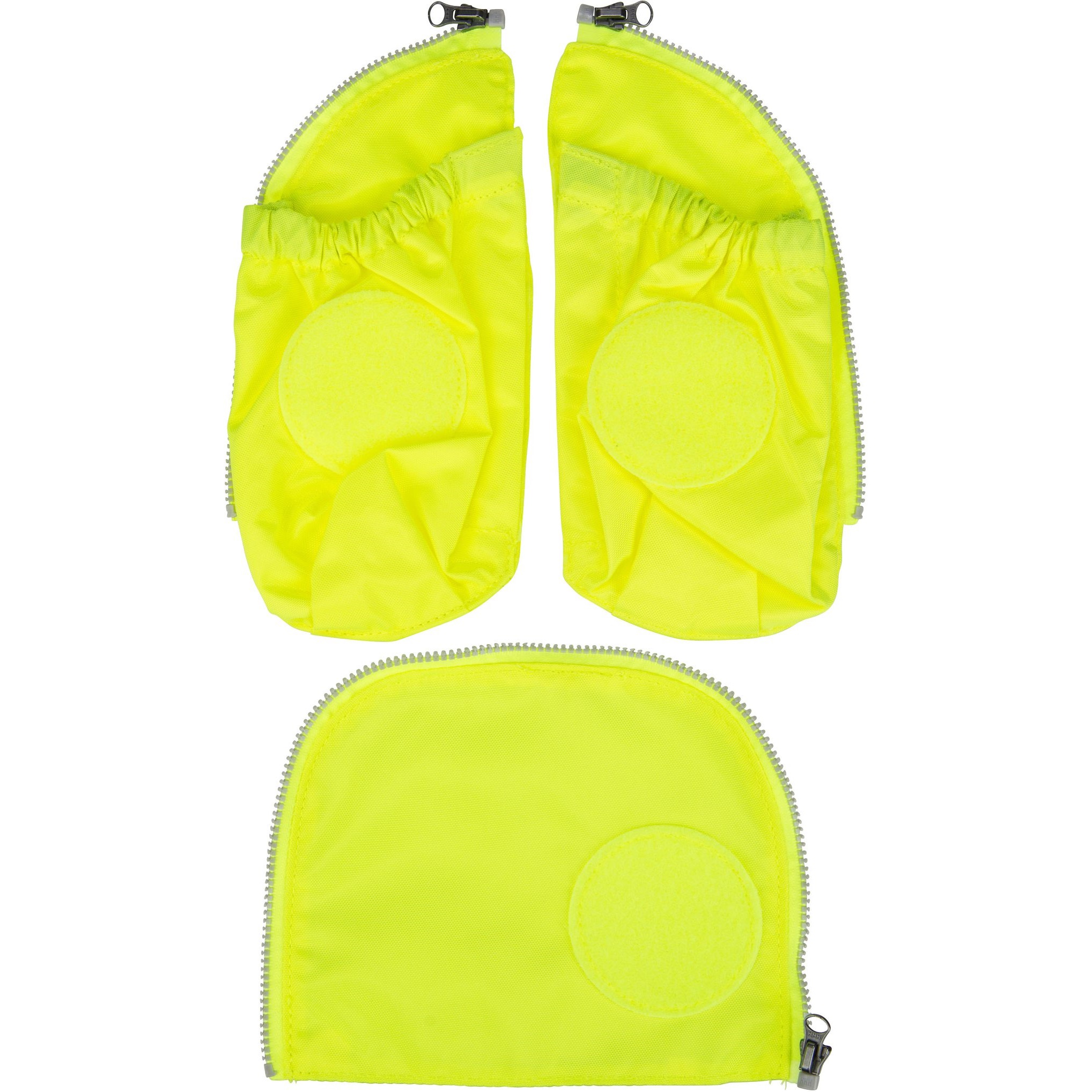 ergobag Seitentaschen Zip-Set in Gelb vor weißem Hintergrund